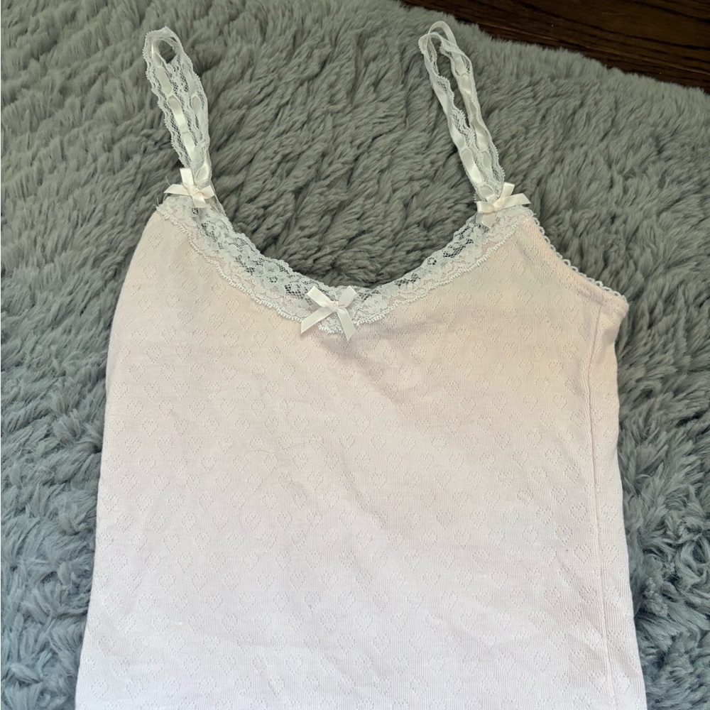 EDIKTED , Lace Trim Pink tank